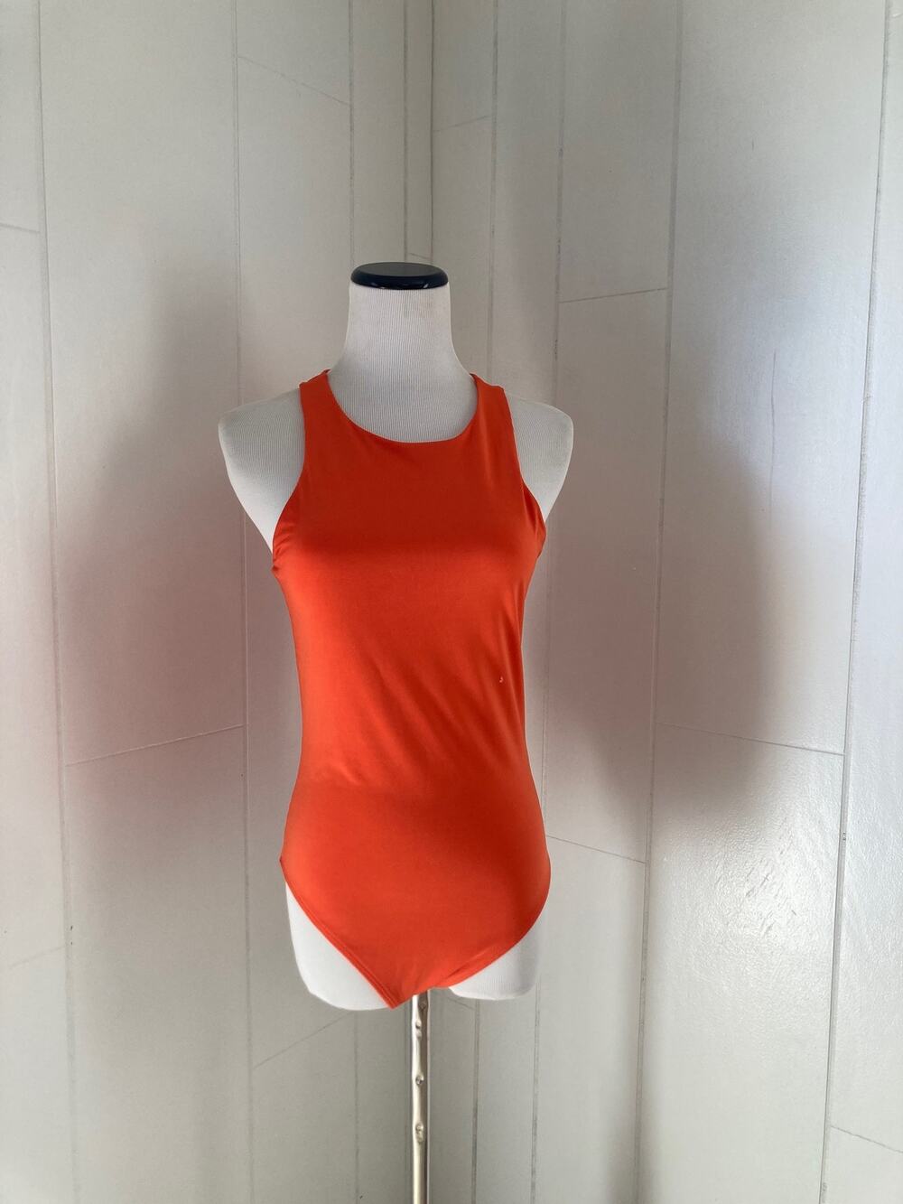 Express Bright Orange Body Suit, Size S